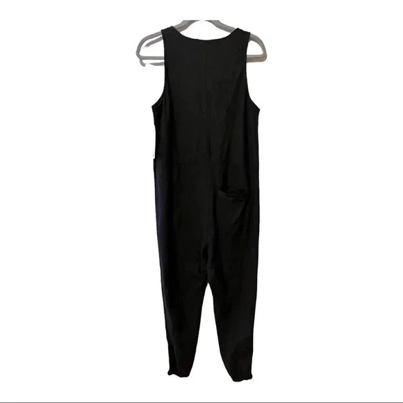Athleta Farallon Romper Jumpsuit Sleeves Blk Sz 8 - Picture 8 of 15